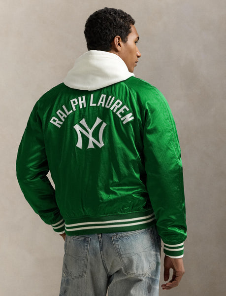 Polo Ralph Lauren Yankees Satin Jacket, Athletic Green