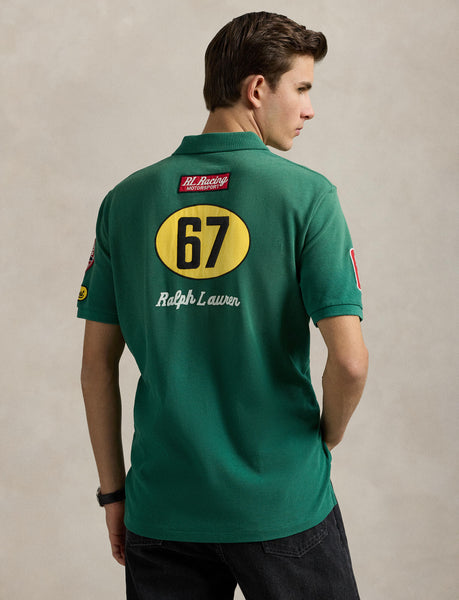 Polo Ralph Lauren Classic Fit Racing Mesh Polo Shirt, Green