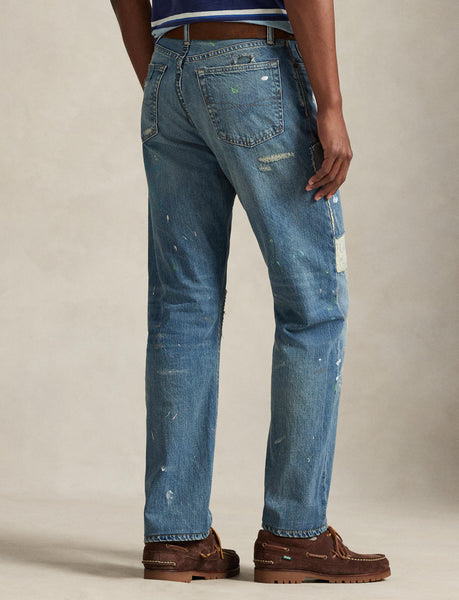 Polo Ralph Lauren Heritage Straight Distressed Jean, Blue