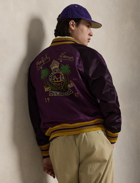 Polo Ralph Lauren Embroidered Satin Baseball Jacket, Multi