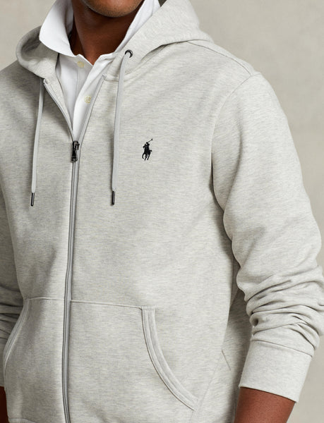 Polo Ralph Lauren Double Knit Fleece Hoodie, Grey Heather