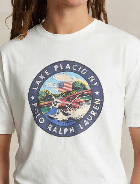 Polo Ralph Lauren Classic Fit Jersey Graphic T-Shirt, White