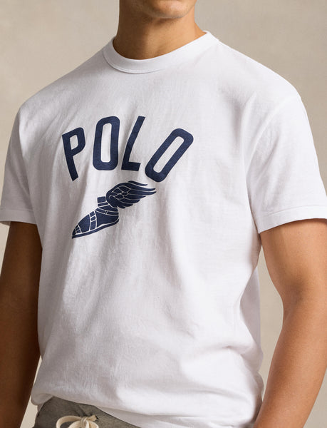 Polo Ralph Lauren Classic Fit Graphic Slub Jersey T-Shirt, White