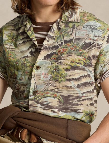 Polo Ralph Lauren Classic Fit Beach-Print Camp Shirt, Multi