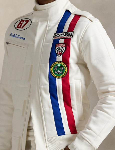 Polo Ralph Lauren Stretch Double-Knit Track Jacket, White