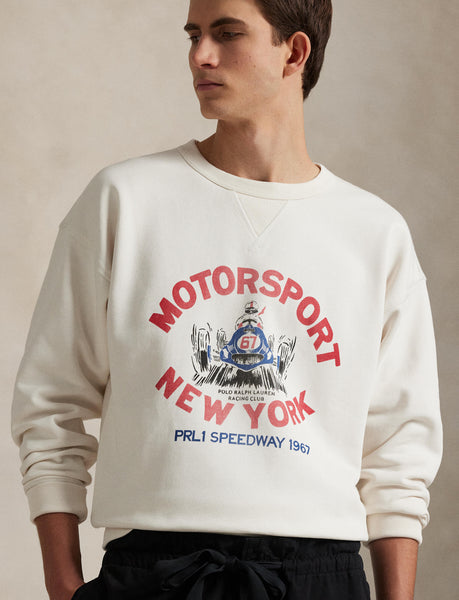 Polo Ralph Lauren Vintage Fit Fleece Graphic Sweatshirt, White