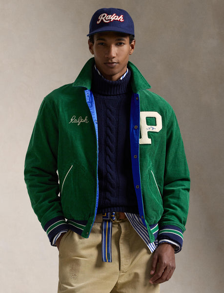 Polo Ralph Lauren Reversible Corduroy Satin Varsity Jacket, Multi