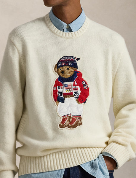 Polo Ralph Lauren Team USA Polo Bear Sweater, Cream