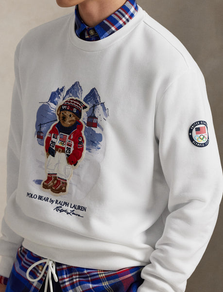 Polo Ralph Lauren Team USA Polo Bear Sweatshirt, White