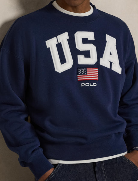Polo Ralph Lauren Vintage Fit Flag Fleece Sweatshirt, Navy