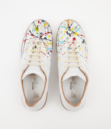 Maison Margiela Replica Paint Splatter Sneaker, White