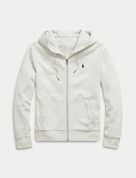 Polo Ralph Lauren Double Knit Fleece Hoodie, Grey Heather