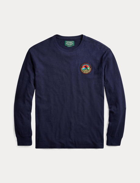 POLO RALPH LAUREN Classic Fit Sportsman Long Sleeve T-Shirt, Cruise Navy