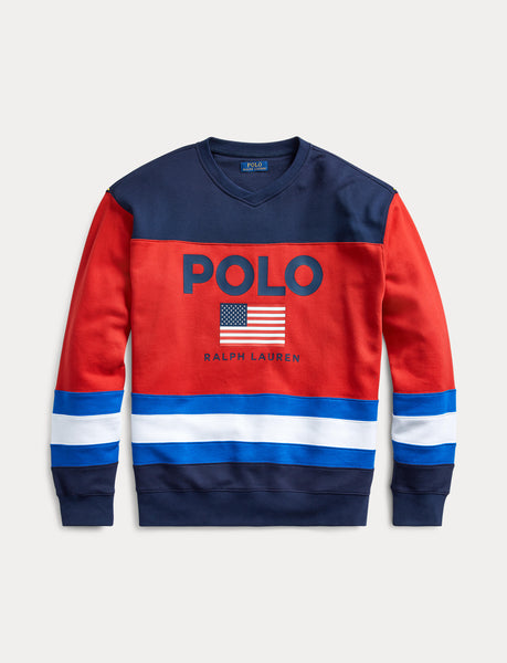 POLO RALPH LAUREN Flag Logo Crewneck, Multi