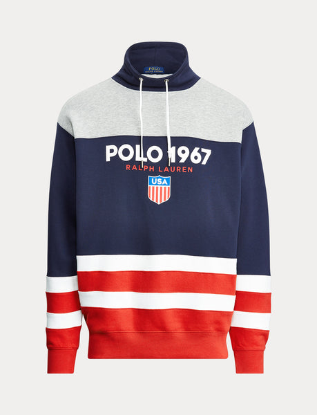 POLO RALPH LAUREN Funnel Neck Logo Sweatshirt, Multi