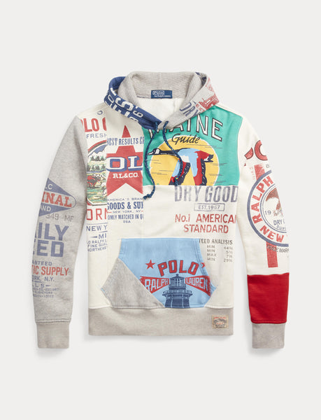 Polo Ralph Lauren Patchwork Hoodie, Deckwash White