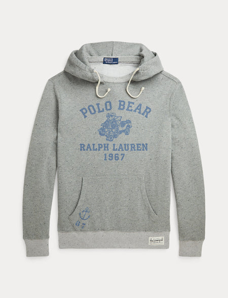 Polo Ralph Lauren Logo Tie-Dye-Print Fleece Sweatshirt, White