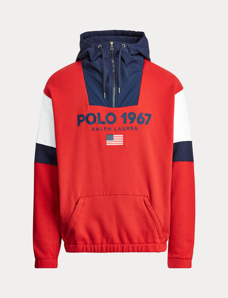 POLO RALPH LAUREN Polo Fleece Hoodie, Polo Sport Red/ Multi