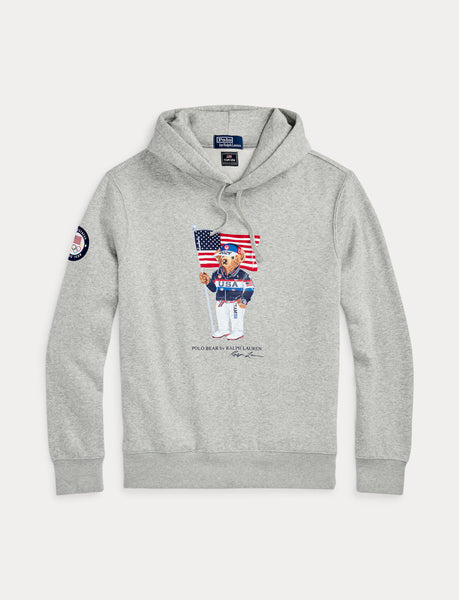 Polo Ralph Lauren Team USA Polo Bear Fleece Hoodie, Andover Heather