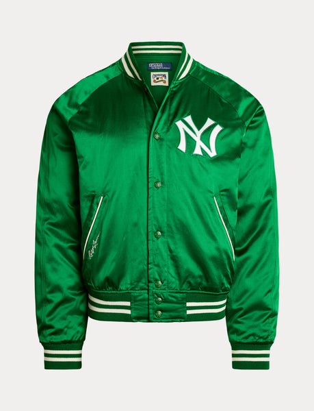 Polo Ralph Lauren Yankees Satin Jacket, Athletic Green