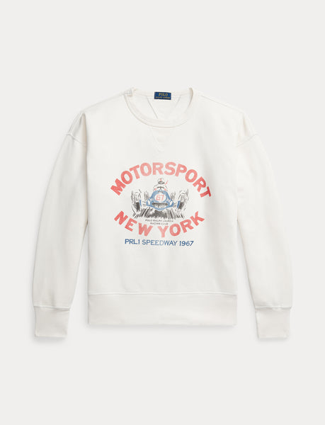 Polo Ralph Lauren Vintage Fit Fleece Graphic Sweatshirt, White