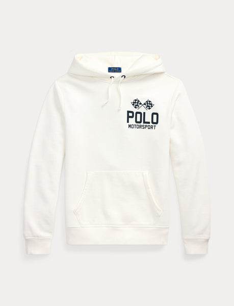 Polo Ralph Lauren Slub Fleece Graphic Hoodie, White