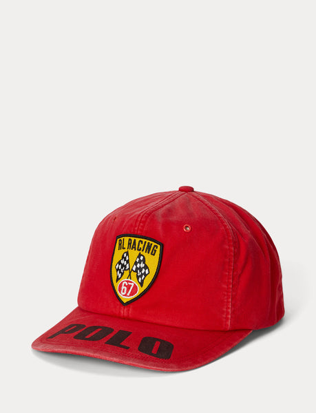 Polo Ralph Lauren Racing-Patch Twill Ball Cap, Red