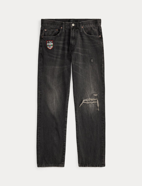 Polo Ralph Lauren Hampton Straight Distressed Jean, Black