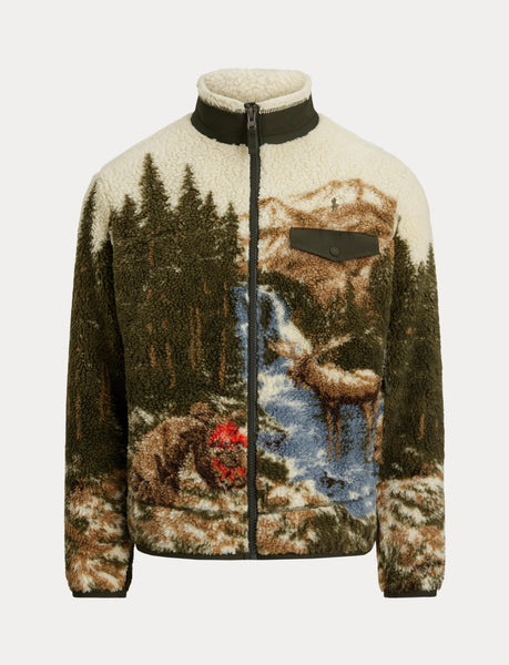 Polo Ralph Lauren Pile Fleece Graphic Jacket, Multi