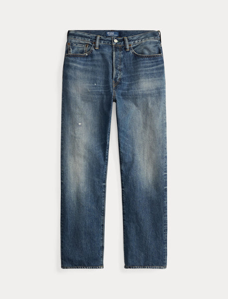 Polo Ralph Lauren Straight Fit Distressed Heritage Jean, Blue
