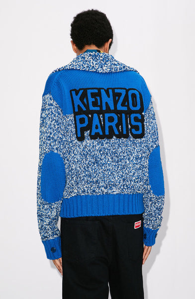 KENZO FISHERMAN KNIT CARDIGAN, MIDNIGHT BLUE