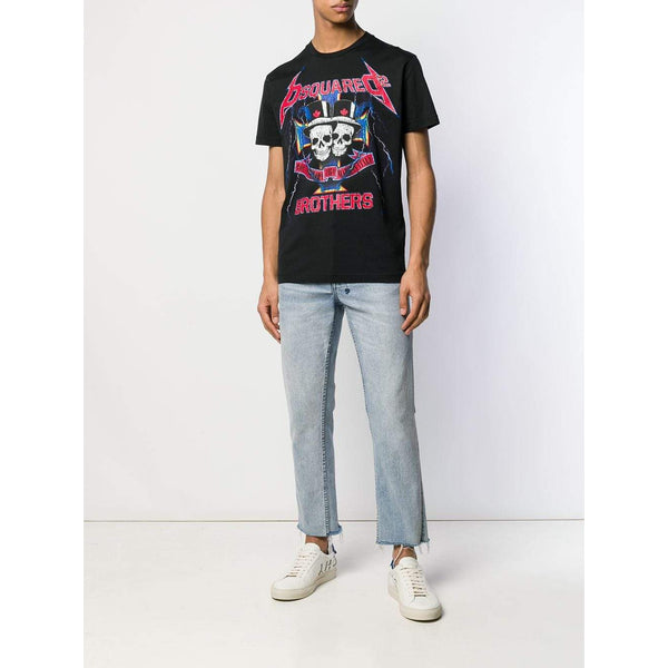 DSQUARED2 Skull Logo Print T-Shirt, Black