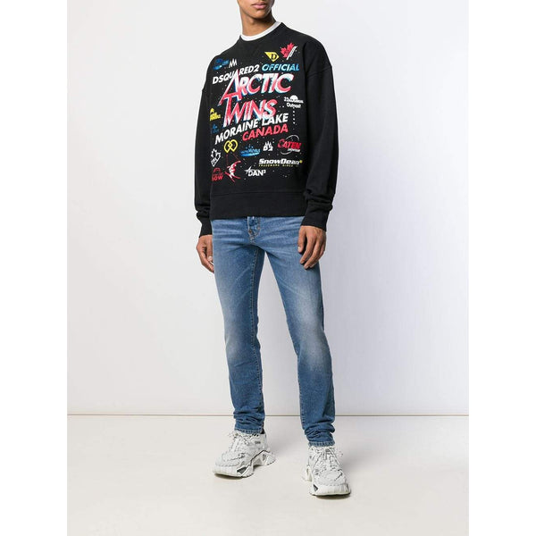 DSQUARED2 Artic Patch Pattern Sweatshirt, Black/ Multi
