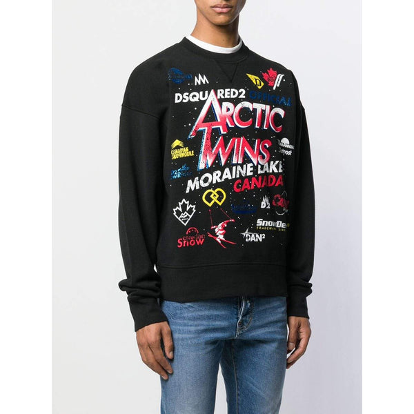 DSQUARED2 Artic Patch Pattern Sweatshirt, Black/ Multi