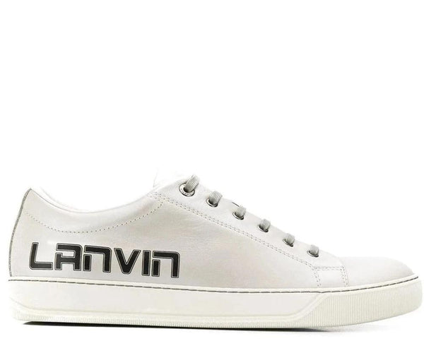 Landbrugs vare immunisering LANVIN Logo Print Low-Top Sneakers, Metallic Grey – OZNICO