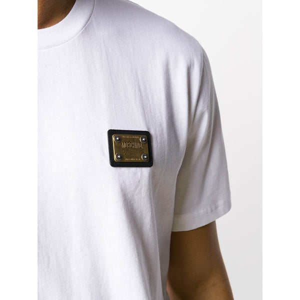 MOSCHINO Logo Plaque T-Shirt White