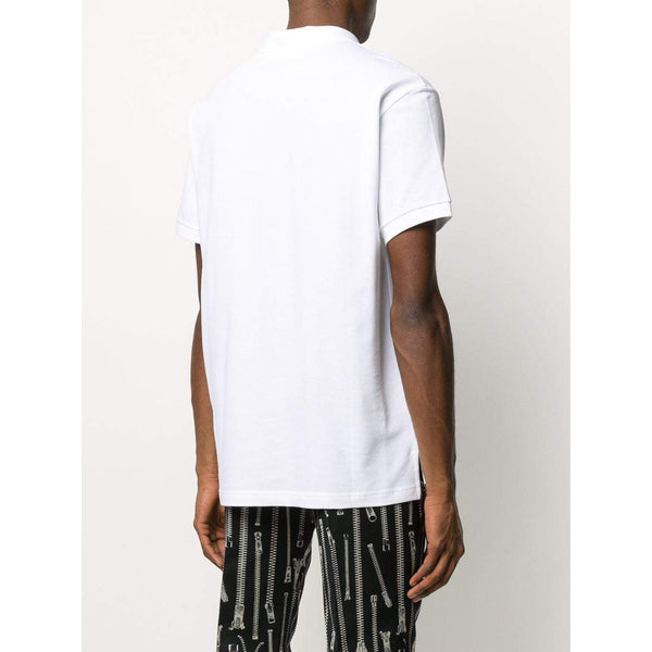 MOSCHINO Logo Patch Polo Shirt, White