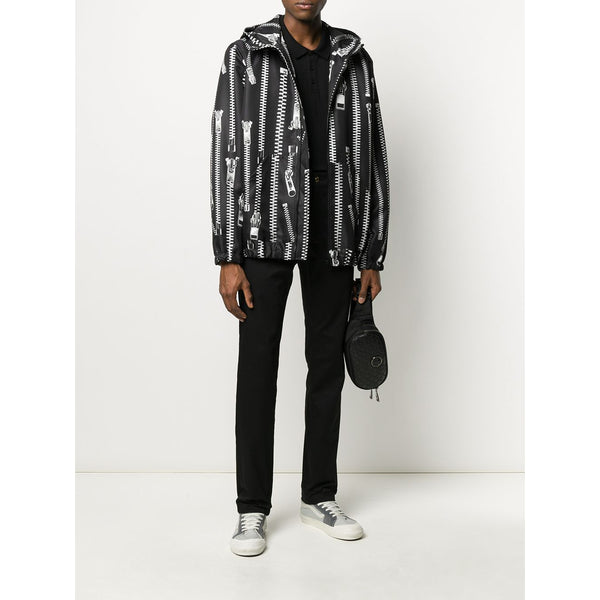 MOSCHINO Logo Patch Polo Shirt, Black