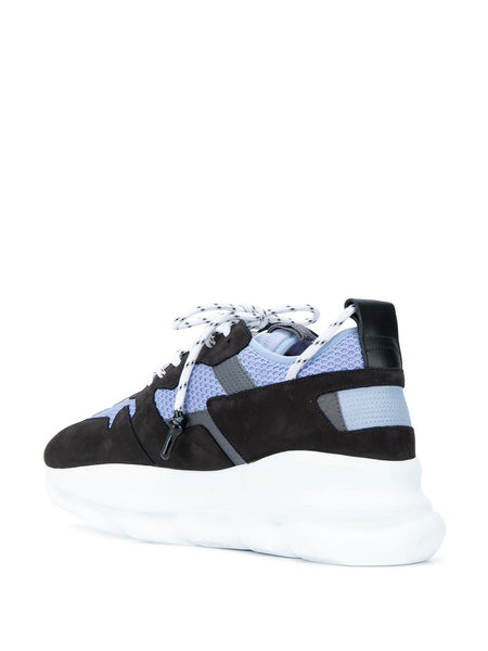 Versace Black And Multicoloured Chain Reaction Sneakers In Balck/ multicoloured, ModeSens