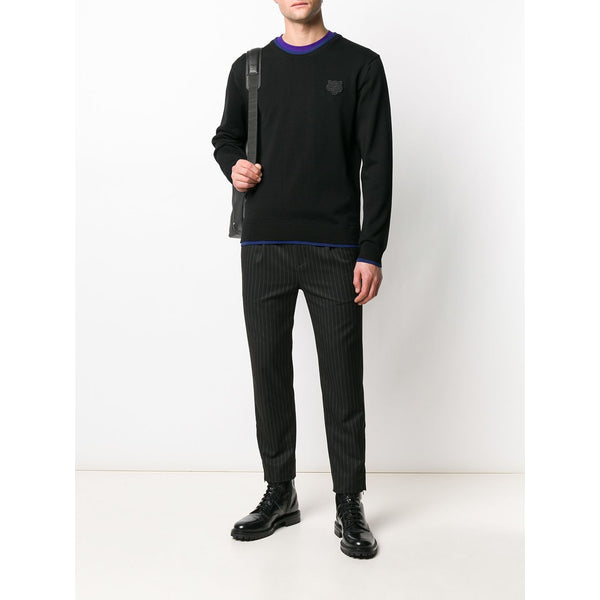 KENZO Contrast-Trim Sweater, Black
