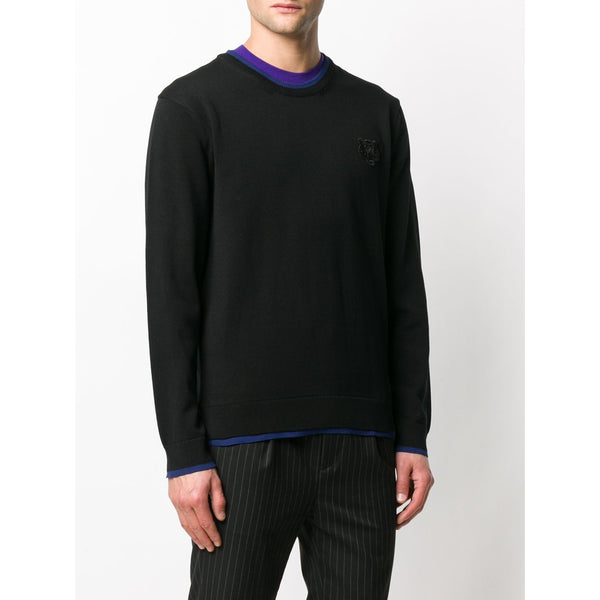 KENZO Contrast-Trim Sweater, Black