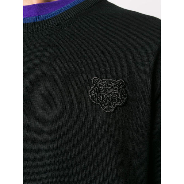 KENZO Contrast-Trim Sweater, Black