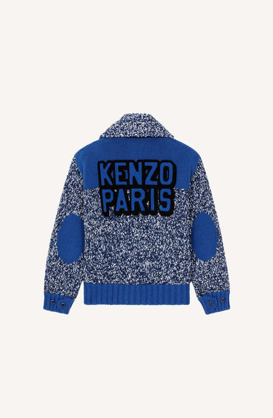 KENZO FISHERMAN KNIT CARDIGAN, MIDNIGHT BLUE