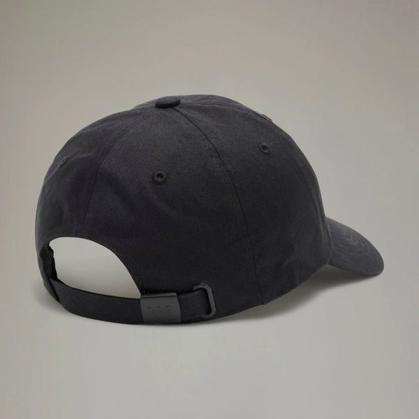Y-3 SQUARE LOGO CAP, BLACK