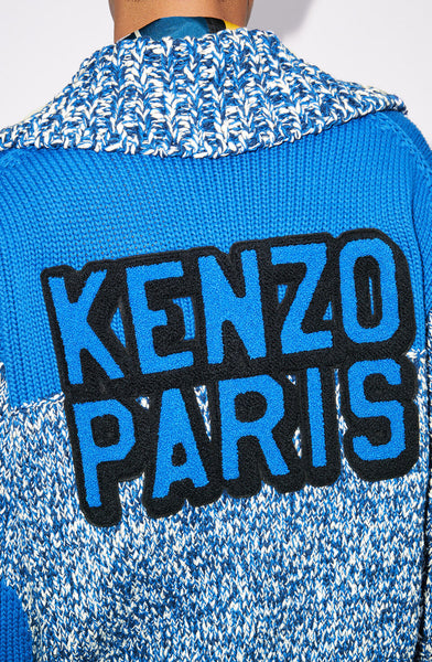 KENZO FISHERMAN KNIT CARDIGAN, MIDNIGHT BLUE