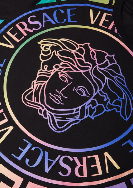 Versace Medusa Motif T-Shirt, Black Multicolor