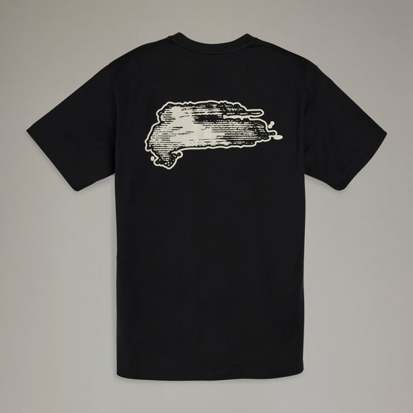 ADIDAS Y-3 BRUSH GFX SS TEE, BLACK