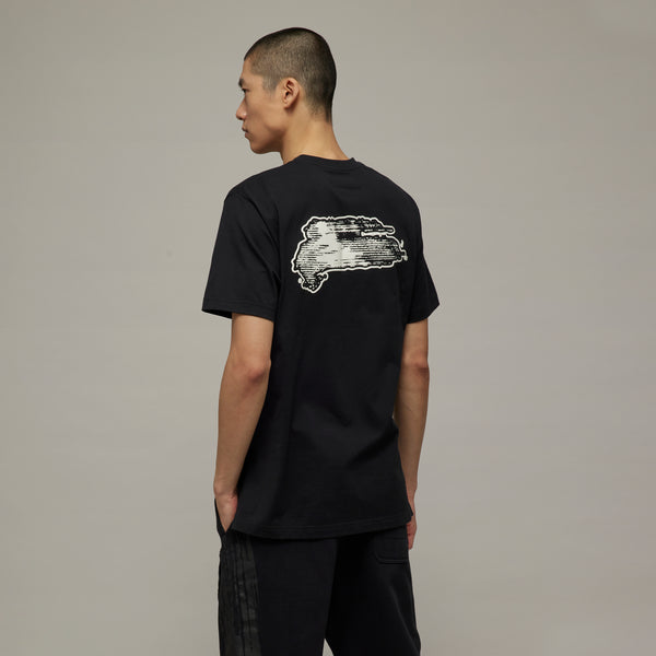ADIDAS Y-3 BRUSH GFX SS TEE, BLACK