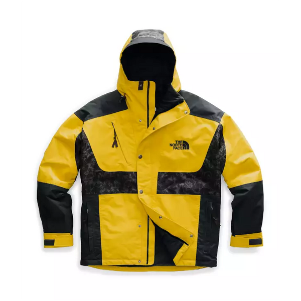 THE NORTH FACE 94 Rage Waterproof Synthetic Insulated Jacket Leopard Yellow Asphalt Grey