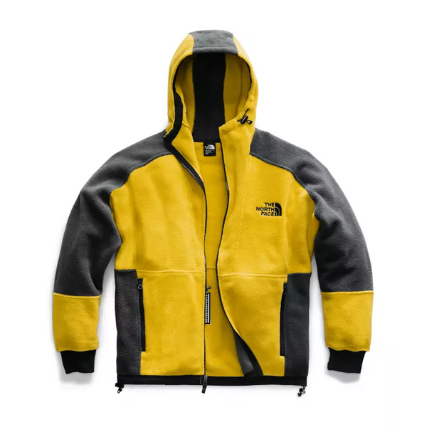 THE NORTH FACE 94 Rage Classic Fleece Hoodie Leopard Yellow Asphalt Grey